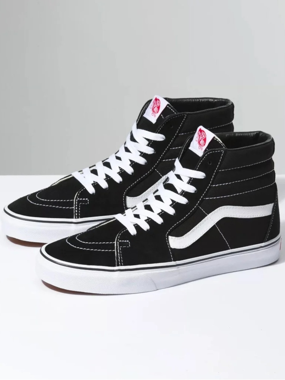 Vans Black and White Sk8-Hi Classic High-Top Sneakers